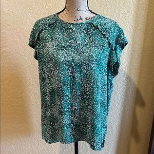 Les Serein green, short sleeve blouse, XXL, like new | offer in description